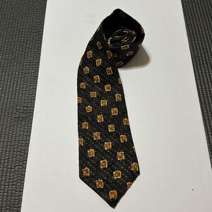 Ermenegildo Zegna Black Tie with Gold Accents